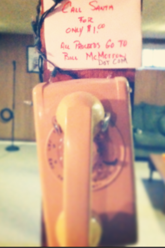 This is really in my basement. It's not hooked up, but you can still call Santa for a dollar. Sweet Deal.