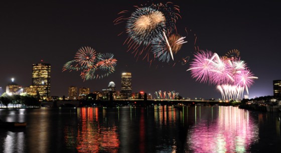 Fireworks over Boston