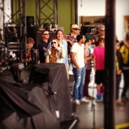 Amy and Joe backstage for Capital Cities